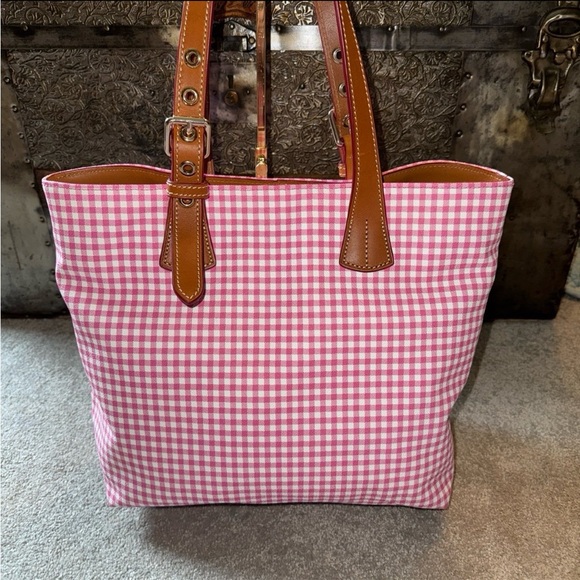 Dooney & Bourke Pink Gingham Emily Tote and NWOT Wallet - Picture 7 of 12
